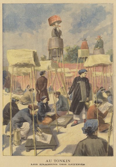 Zdawanie egzaminów pisemnych w Tonkinie autorstwa French School